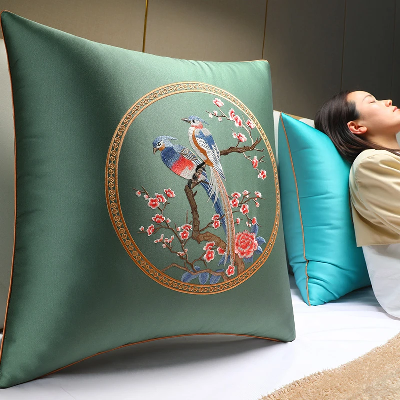 床上靠背垫卧室床头软包大号抱枕轻奢新中式靠枕沙发客厅腰枕靠垫