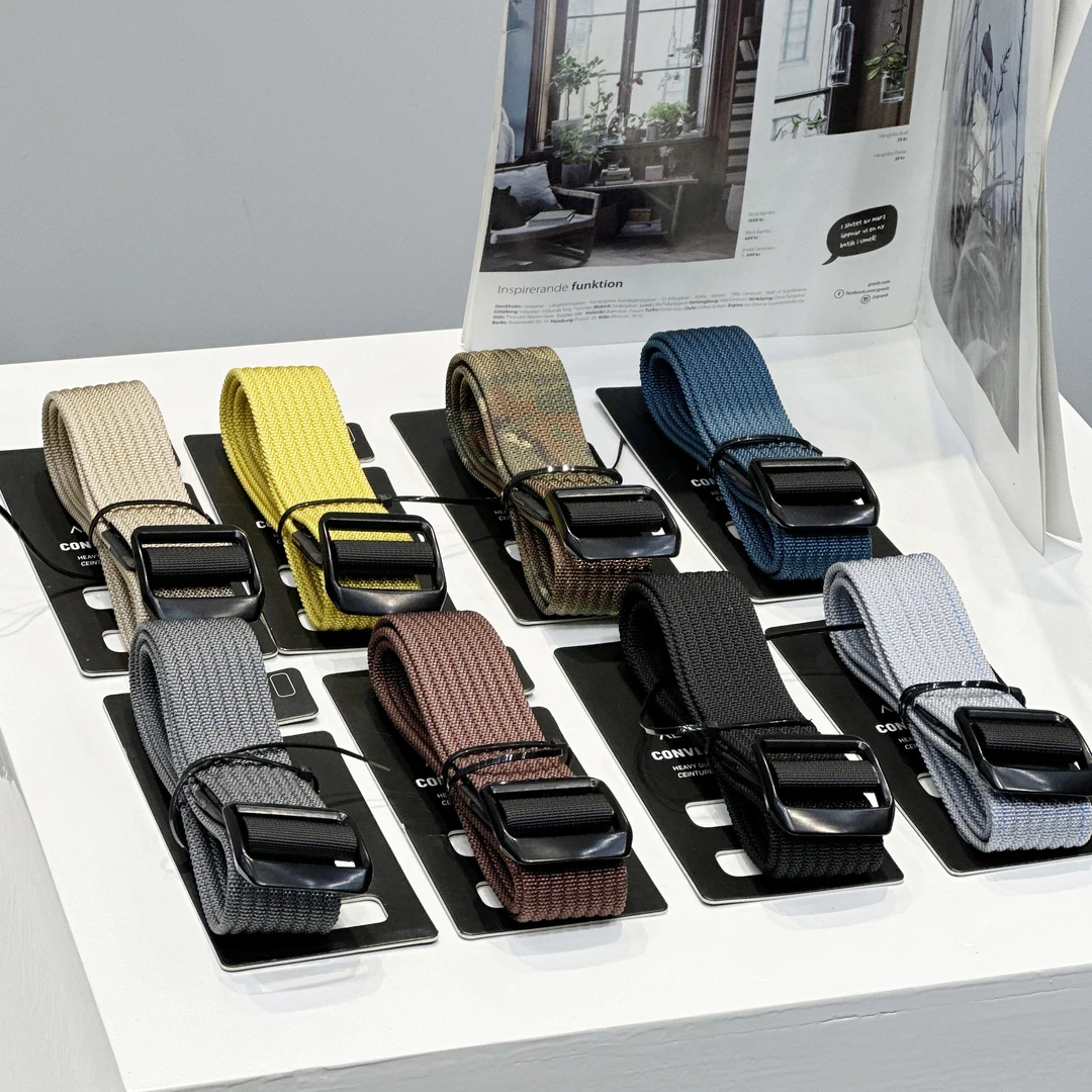 情侣厚编织尼龙腰带 多用途男女同款运动时尚休闲潮流腰带 29171