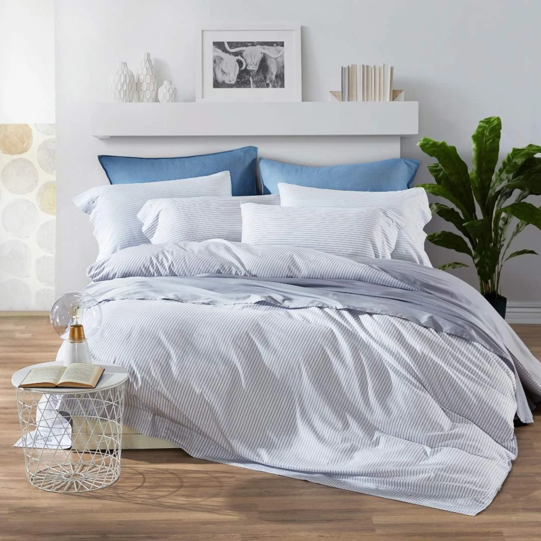 【正品】恐龙 全棉简约条纹优雅四件套 床上用品件套 0317 格纹灰