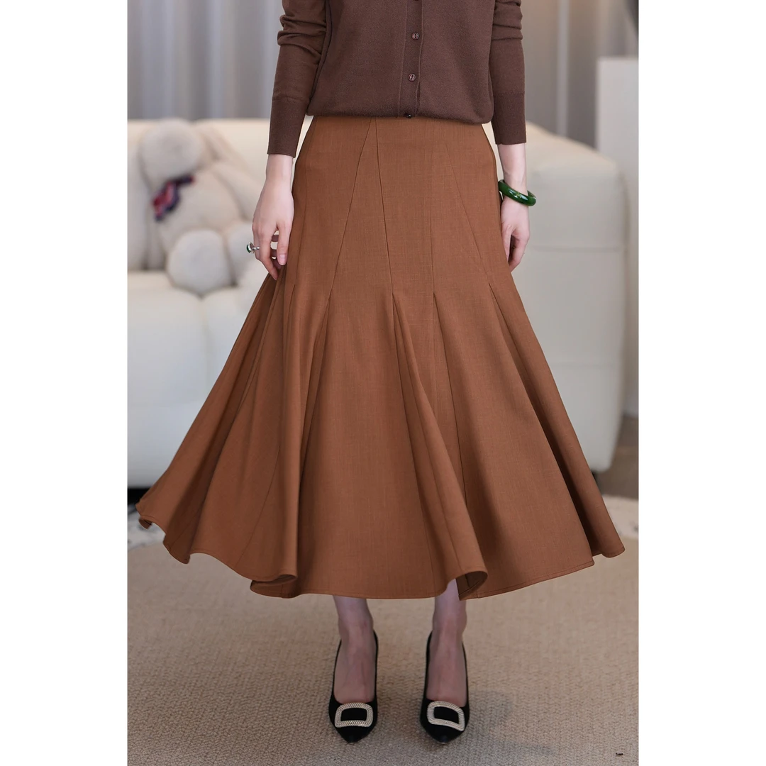 西子/【秋日限定】立裁复古高腰仪式感半身裙鱼尾裙/BQXP050