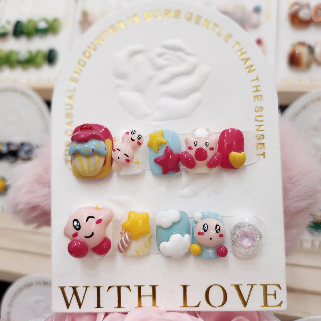 《卡比》董董纯手工穿戴甲美甲显白新款夏天立体纯手工小清新