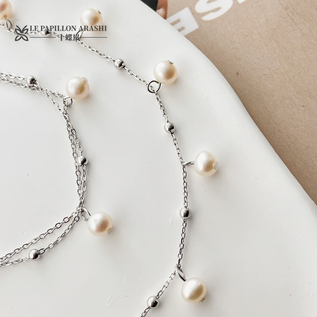 S925升级版满天星气质白色时尚简约坠链手链素款