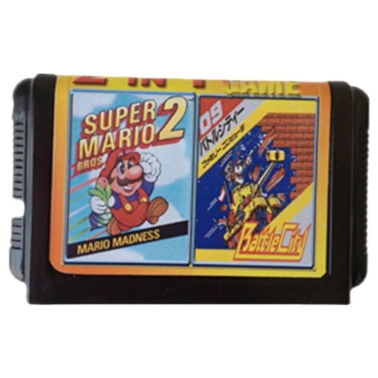 世嘉卡坦克超级玛丽2合一16位SEGA黑卡游戏卡带经典复古游戏机