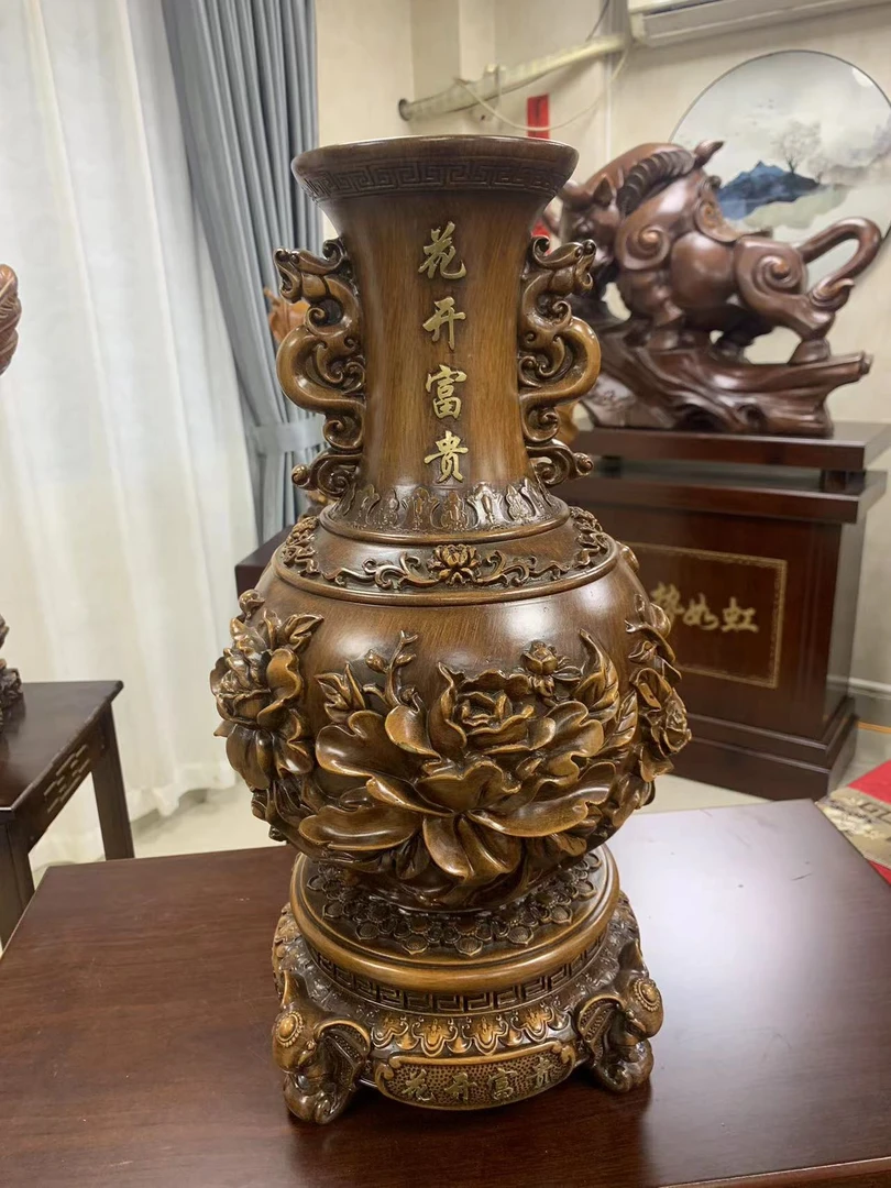 花开富贵花瓶桌面摆件（长26高46cm）