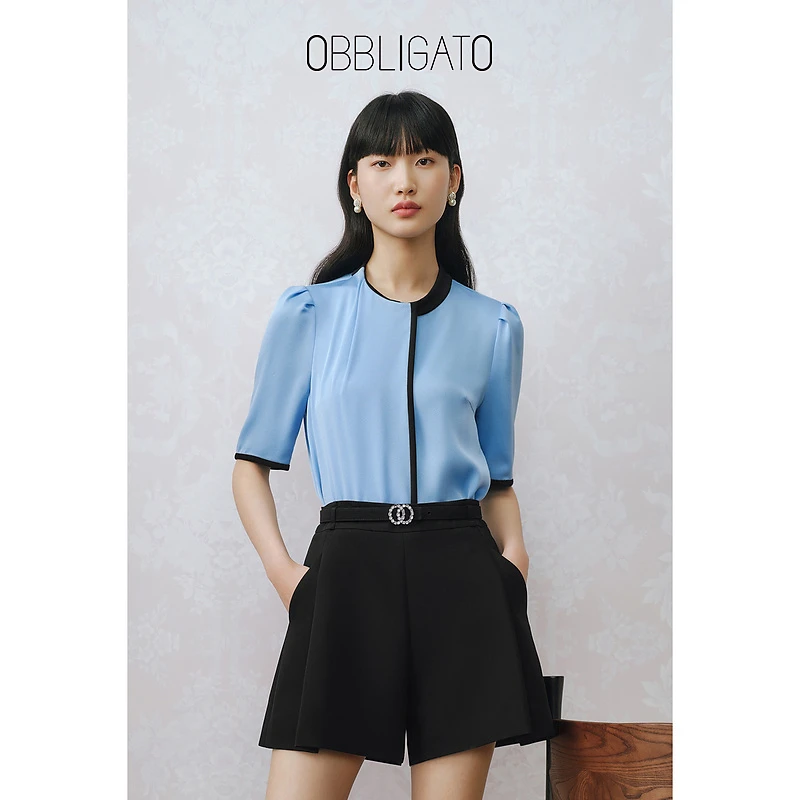 OBBLIGATO奥丽嘉朵 夏季1C63270060专选不对称修身女上衣