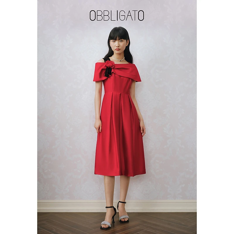 OBBLIGATO奥丽嘉朵  夏季1C63205190专选立体花卉连衣裙