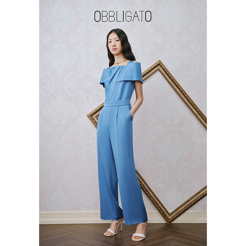 OBBLIGATO奥丽嘉朵 夏季1C63220500专选一字领气质连体服