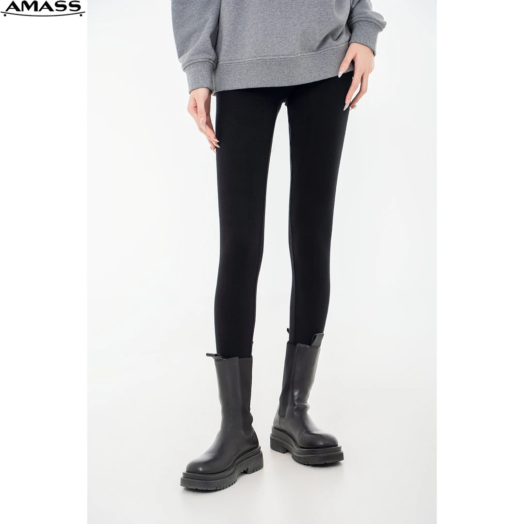 AMASS/阿玛施秋冬新款高腰瑜伽裸感打底紧身无痕鲨鱼裤女 5100415