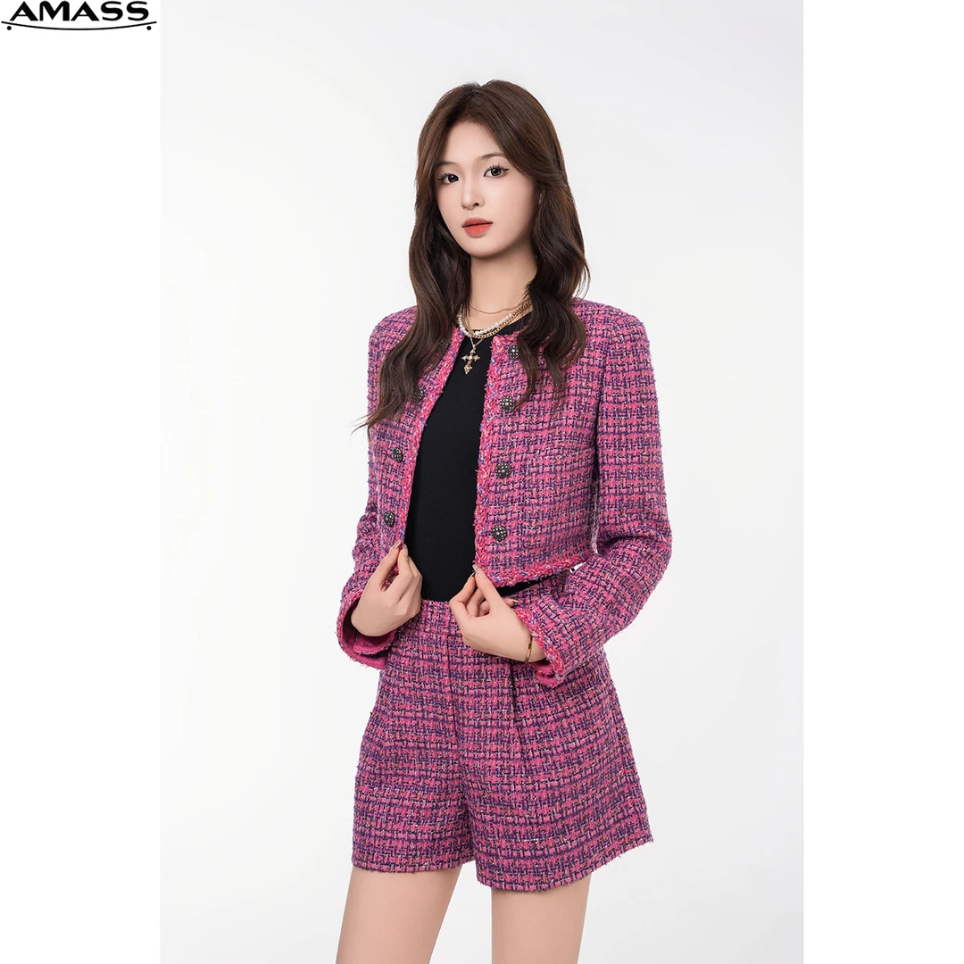 AMASS/阿玛施秋季新款时尚质感洋气百搭上衣女外套小香风 5400927