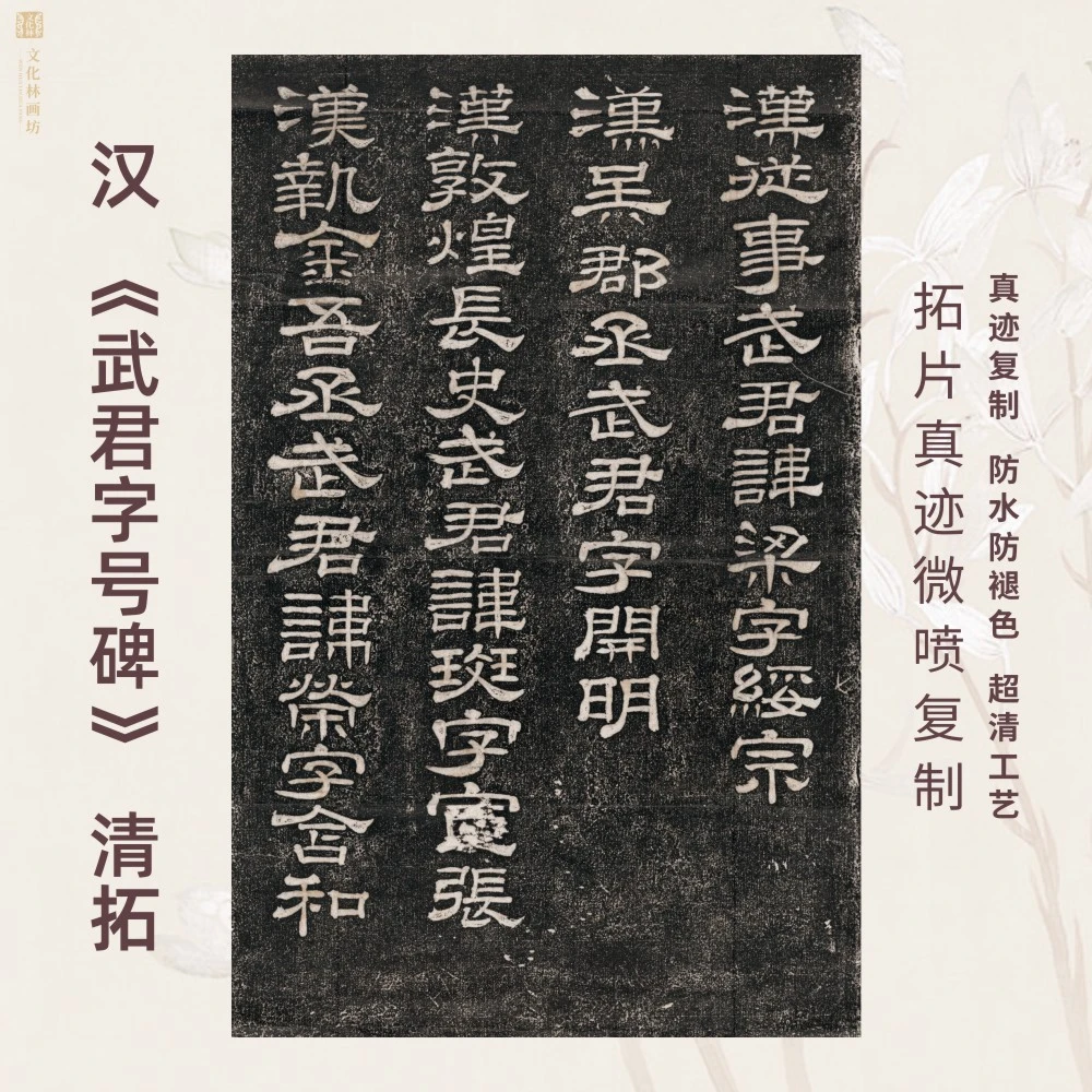 汉武君字号碑清拓汉隶书法真迹微喷复定制品练字临摹装裱竖立幅轴