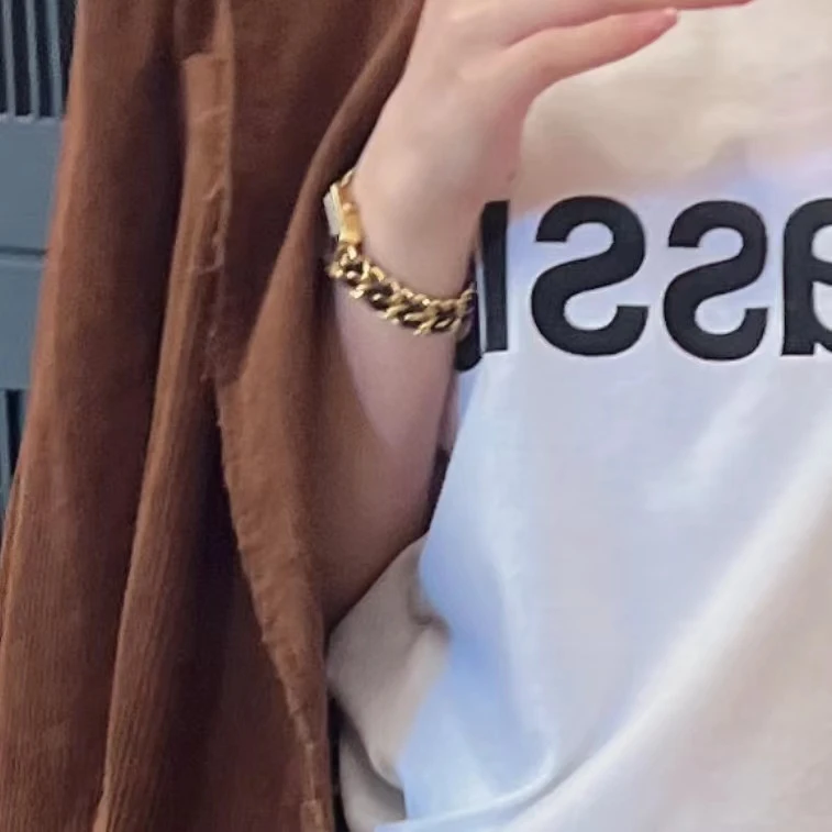 非金属珐琅手链 xxxwxz王希之 小方糖~小香风轻奢复古方形#a700