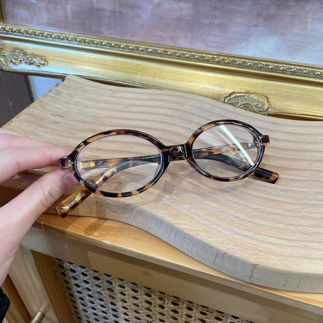 xxxwxz王希之  豹纹椭圆小框素颜神器眼镜#a1010