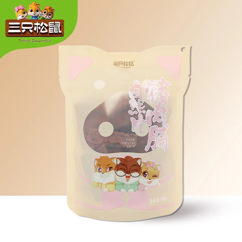 三只松鼠猪肉脯150g/袋自然片肉干休闲原味肉片解馋小吃肉食零食