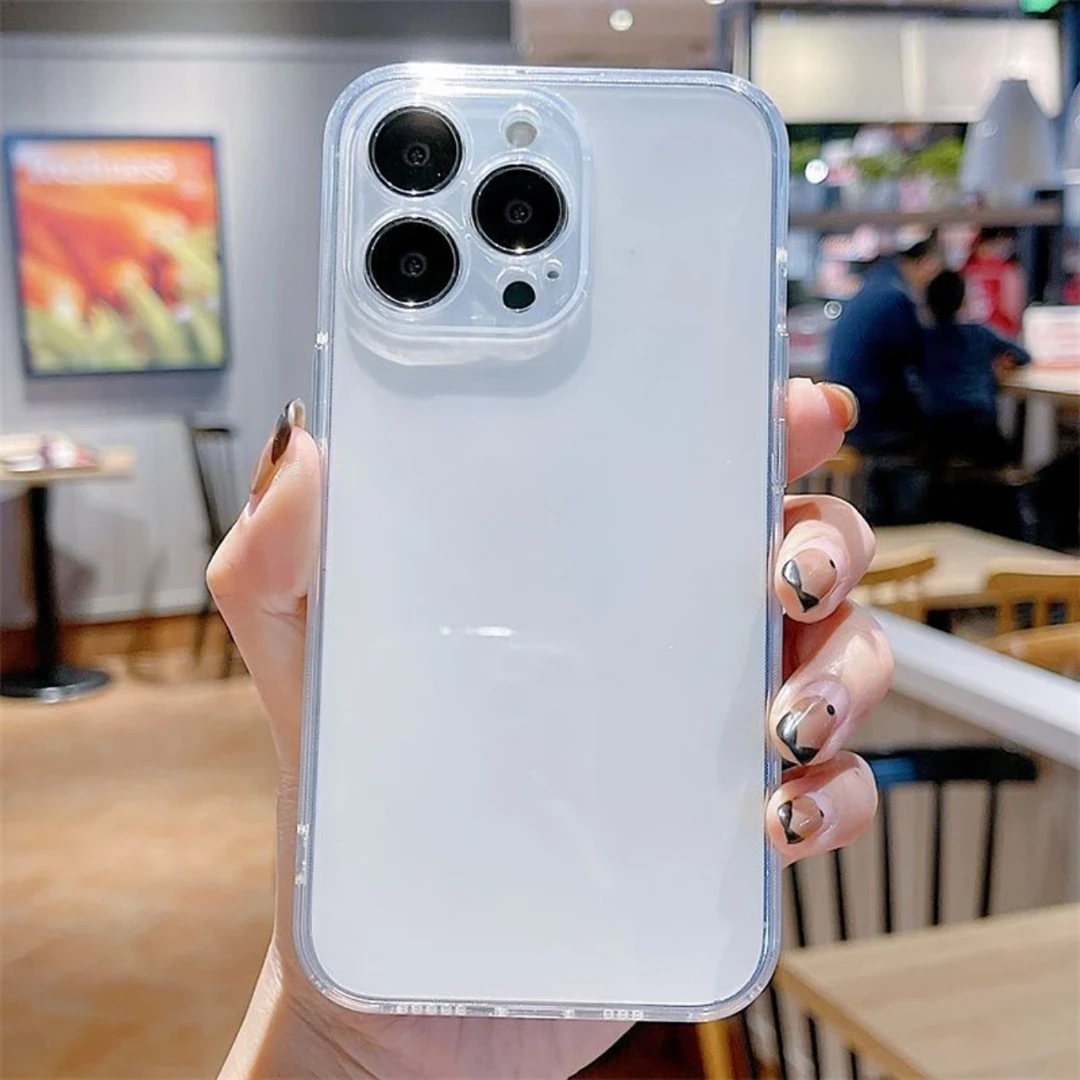 高端苹果15promax手机壳简约新款iPhone12透明11防摔13硅胶软壳14