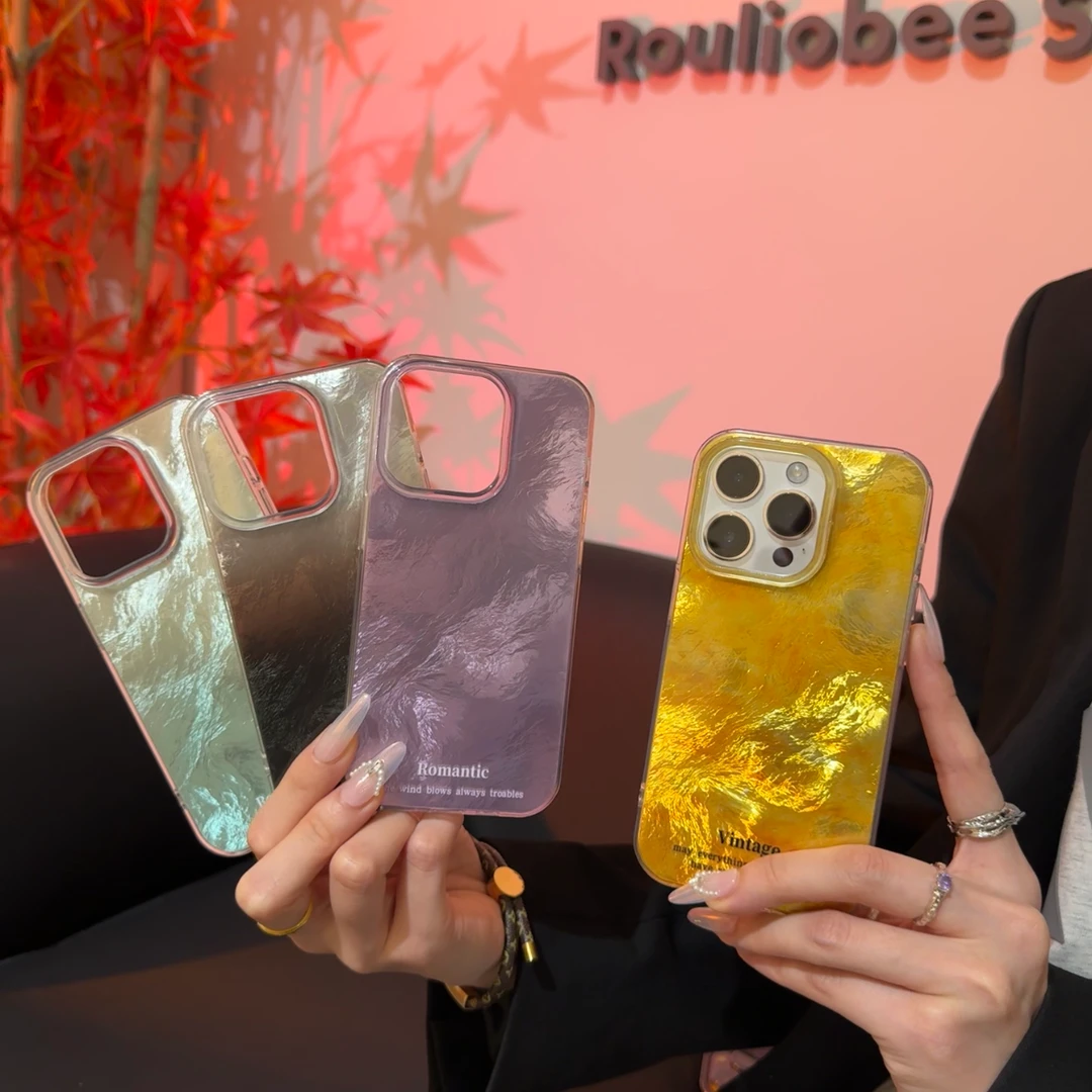 新款ins高级多色晕染适用苹果15/16promax漩涡壳华为小米oppo创意