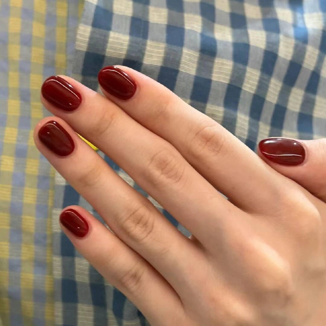 【BD844】22指照灯变硬的uv半固化凝胶美甲贴纸全贴半烤指甲贴纸