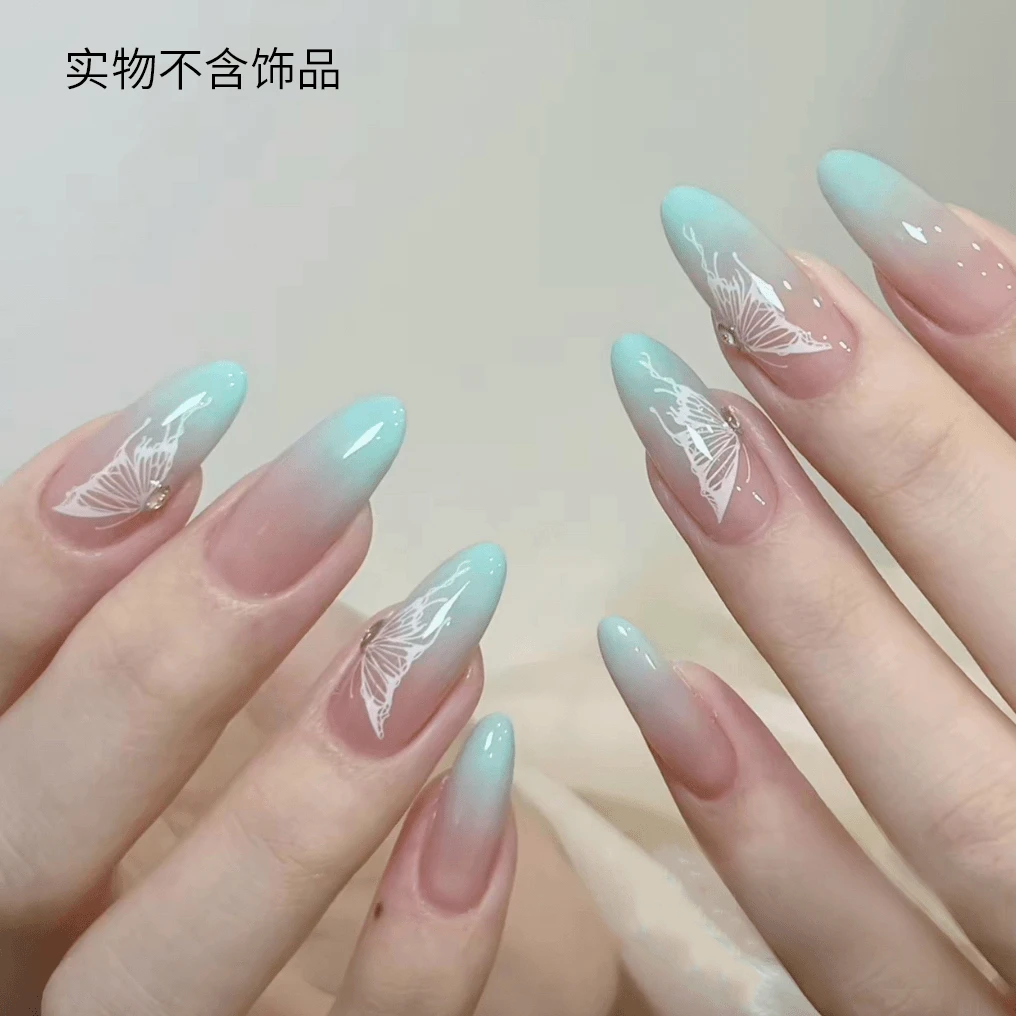 【ES818】半固化凝胶uv半烤美甲贴指甲贴照灯变硬穿戴甲穿戴式