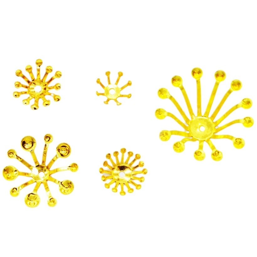 diy饰品材料 10毫米铁质珠托小花心花蕊 花芯