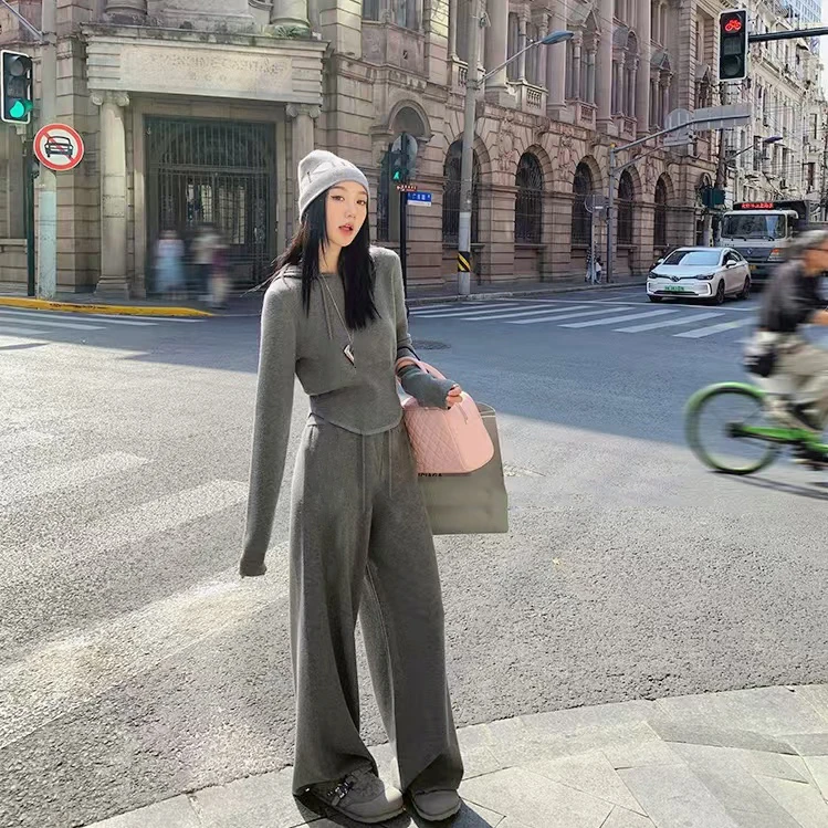 【妮妮专属】连帽卫衣休闲裤套装秋冬毛衣时尚穿搭新款