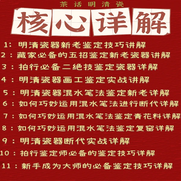 拍行内部鉴定技巧-明清青花瓷 高阶版