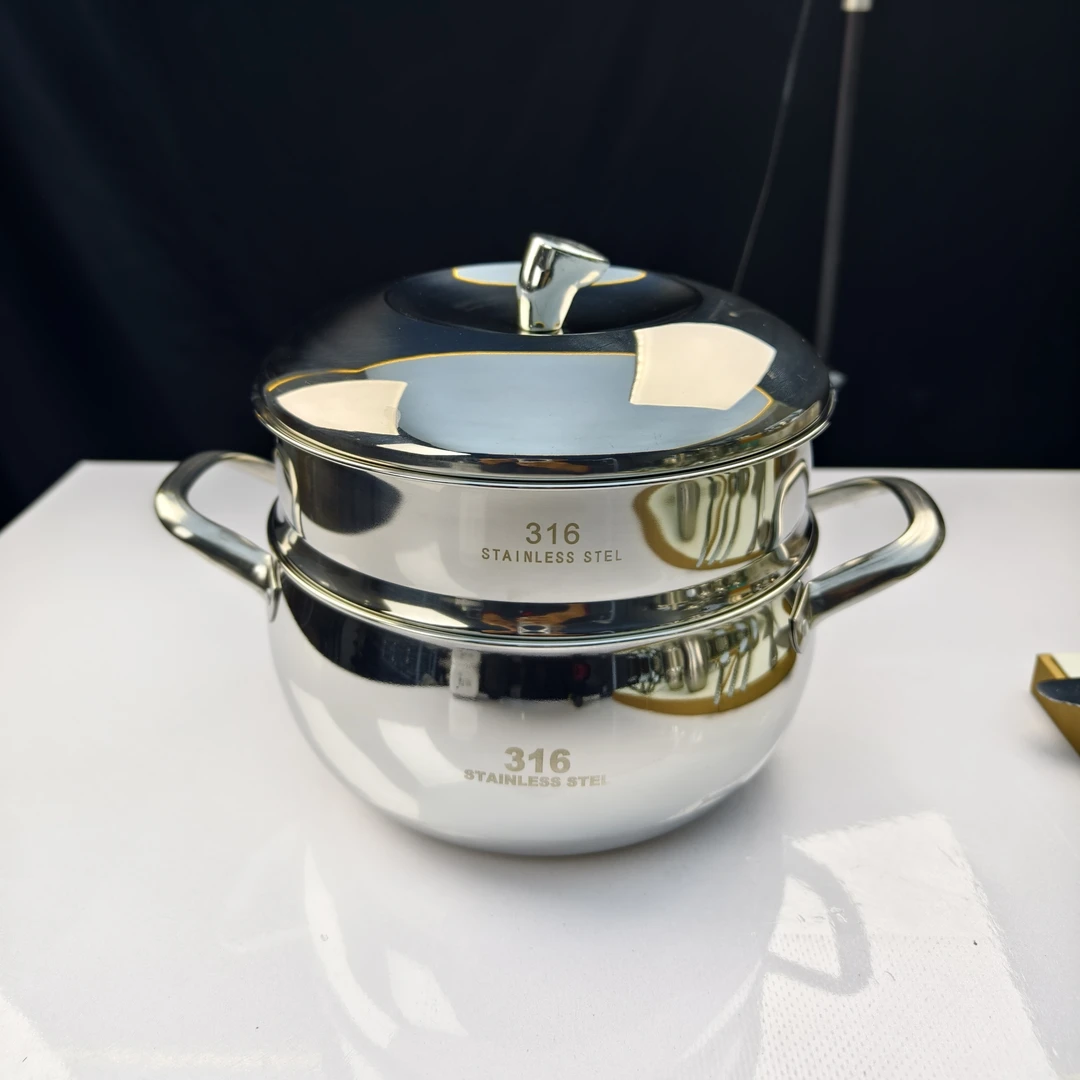 [伯爵款] 316L不锈钢加厚双层蒸锅蒸米饭炖汤煮粥汤锅灶具通用