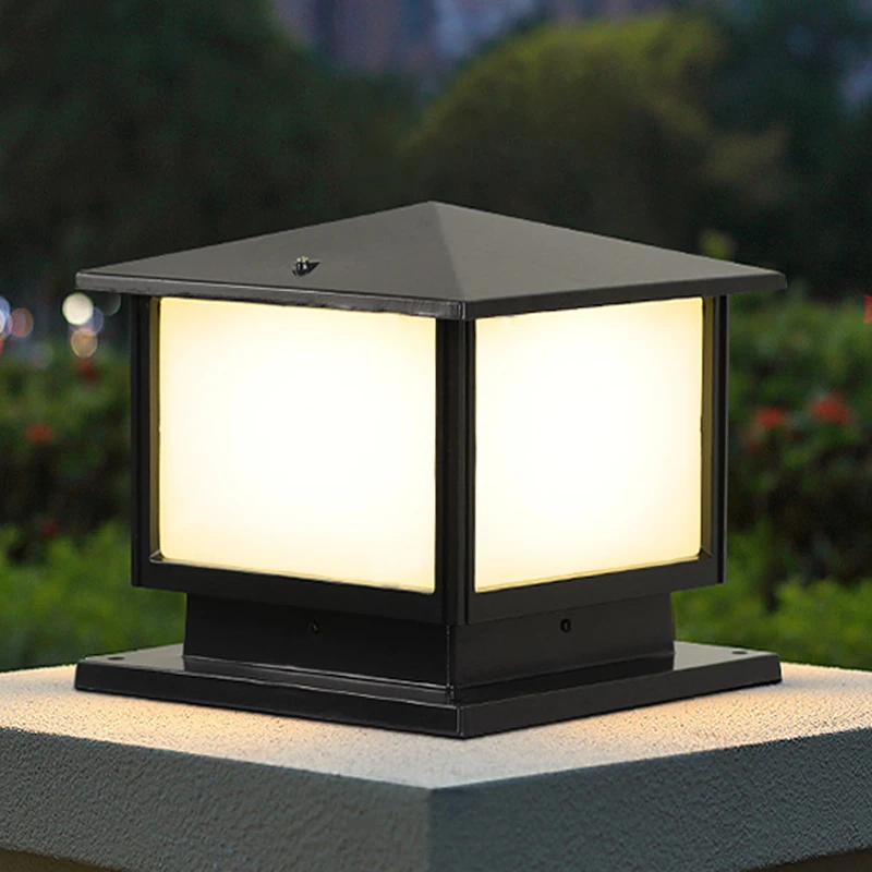 LED户外柱头灯防水室外庭院别墅大门围墙灯家用门柱景观装饰灯