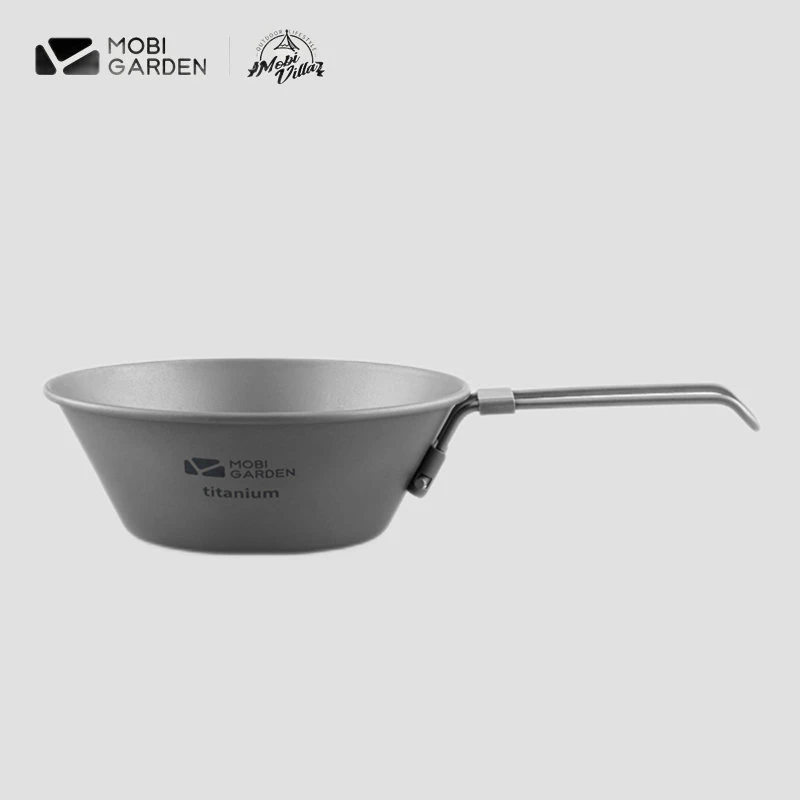 牧高笛户外野营纯钛折叠碗单人便携可折叠防烫单层野餐碗吃饭餐具