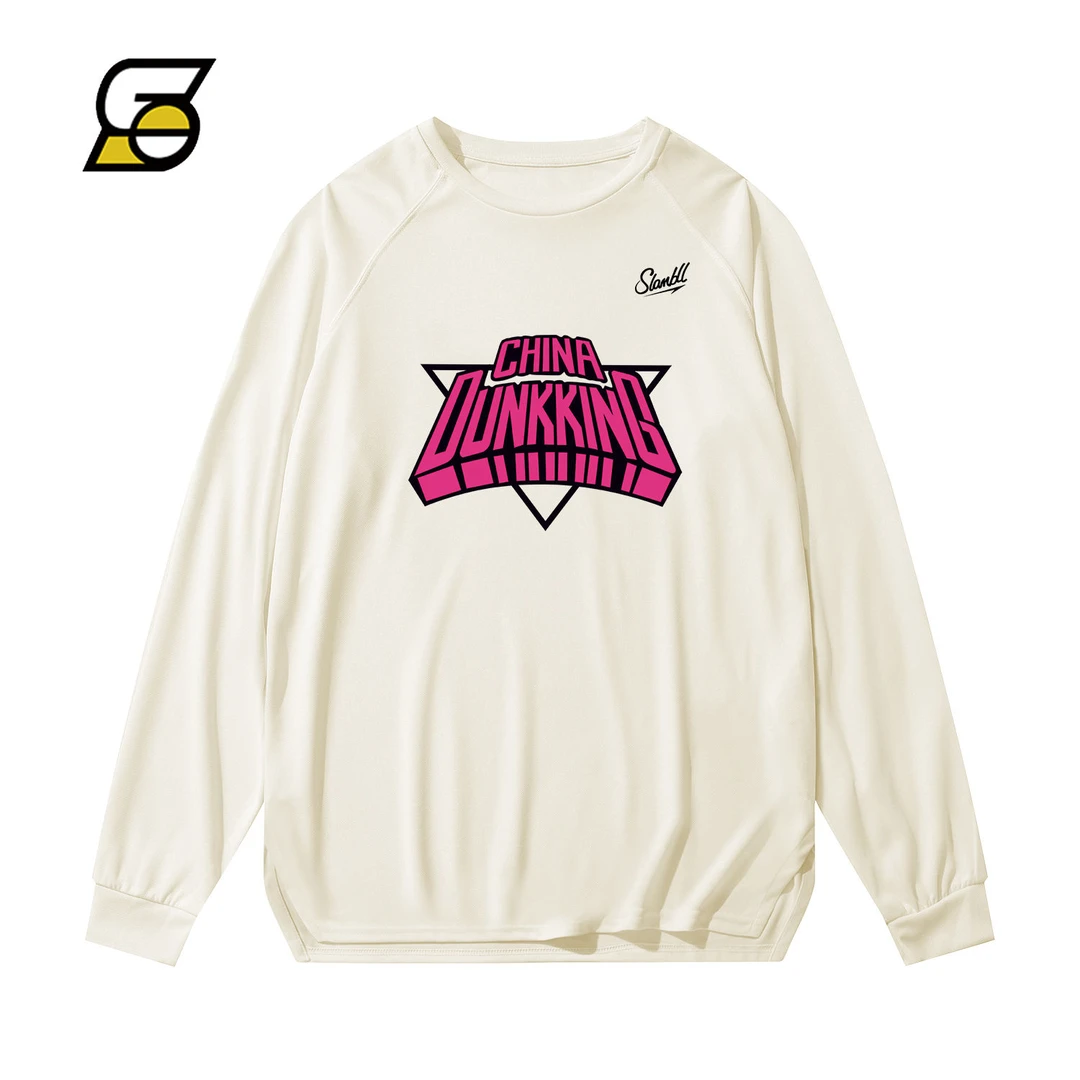 SLAMBLL DK联名训练T恤男打底长袖健身速干宽松纯色运动服篮球服