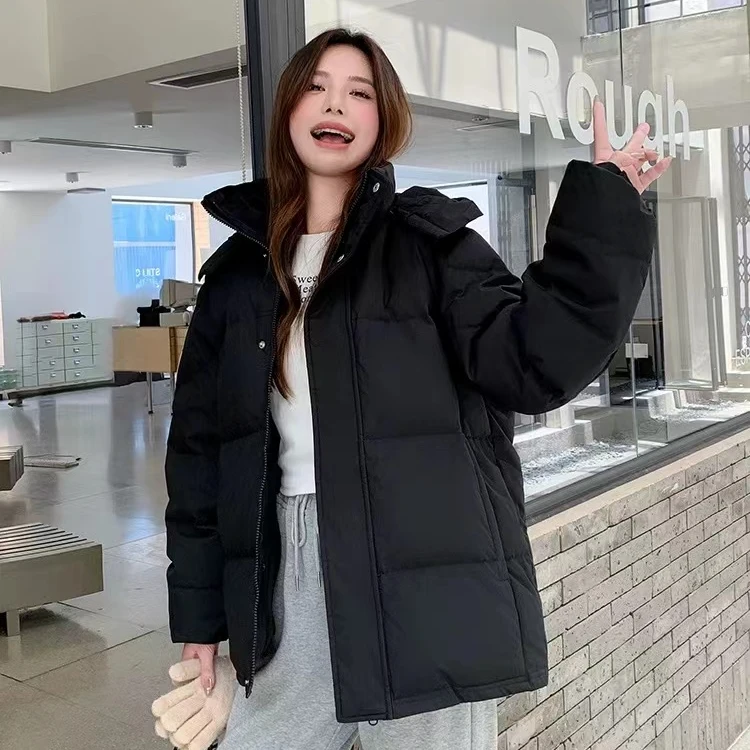 男女同款 中戏短款韩版时尚保暖白鸭绒休闲冬季情侣外套