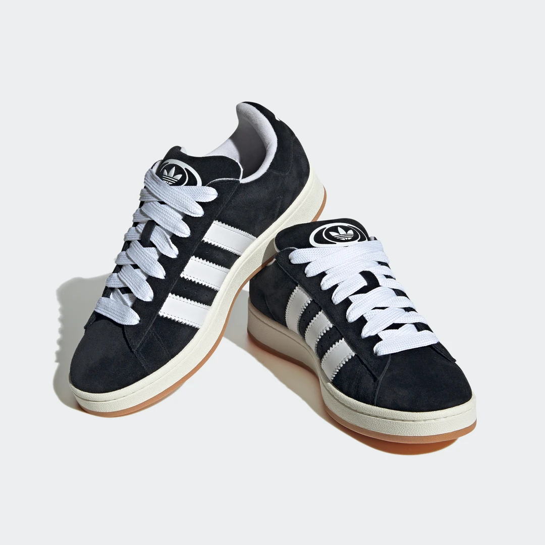 adidas/阿迪达斯 黑白运动滑板鞋黑色「面包鞋」HQ8708