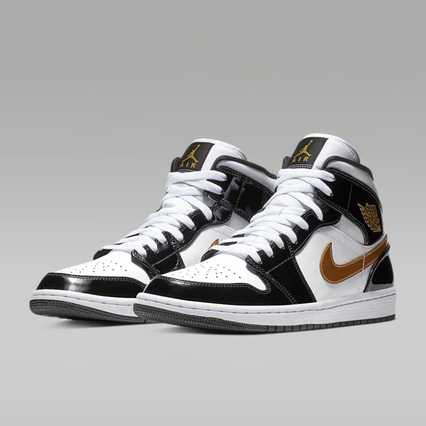 Nike/耐克男款经典AJ1黑金板鞋  852542-007黑白运动鞋