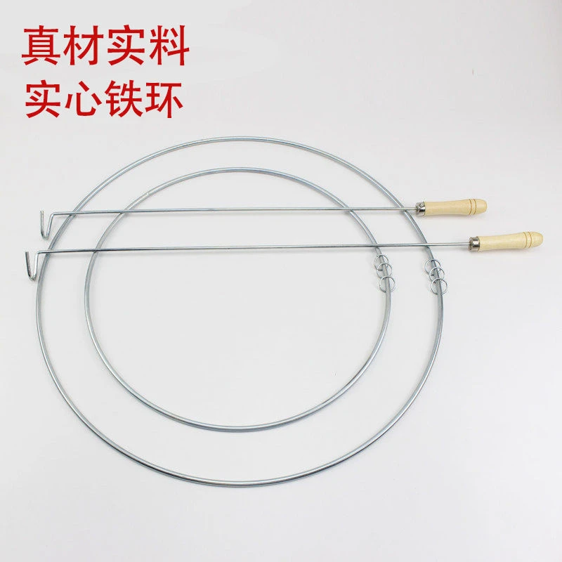 38cm50cm实心滚铁环滚铁圈传统怀旧玩具推铁环铁圈环民间健身玩具