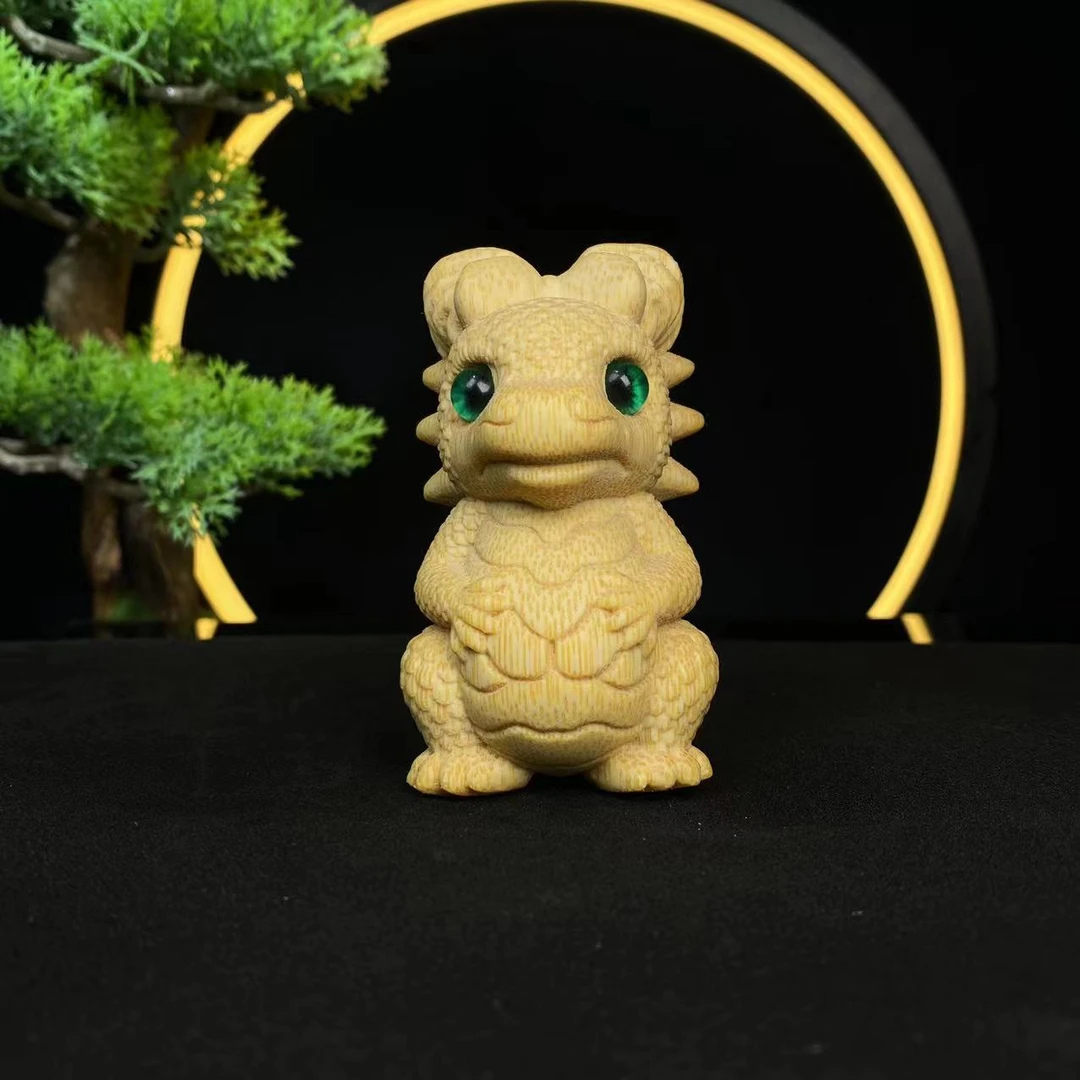 实心竹文玩竹子手把件，立雕小龙人。精品老料高密度两款可选