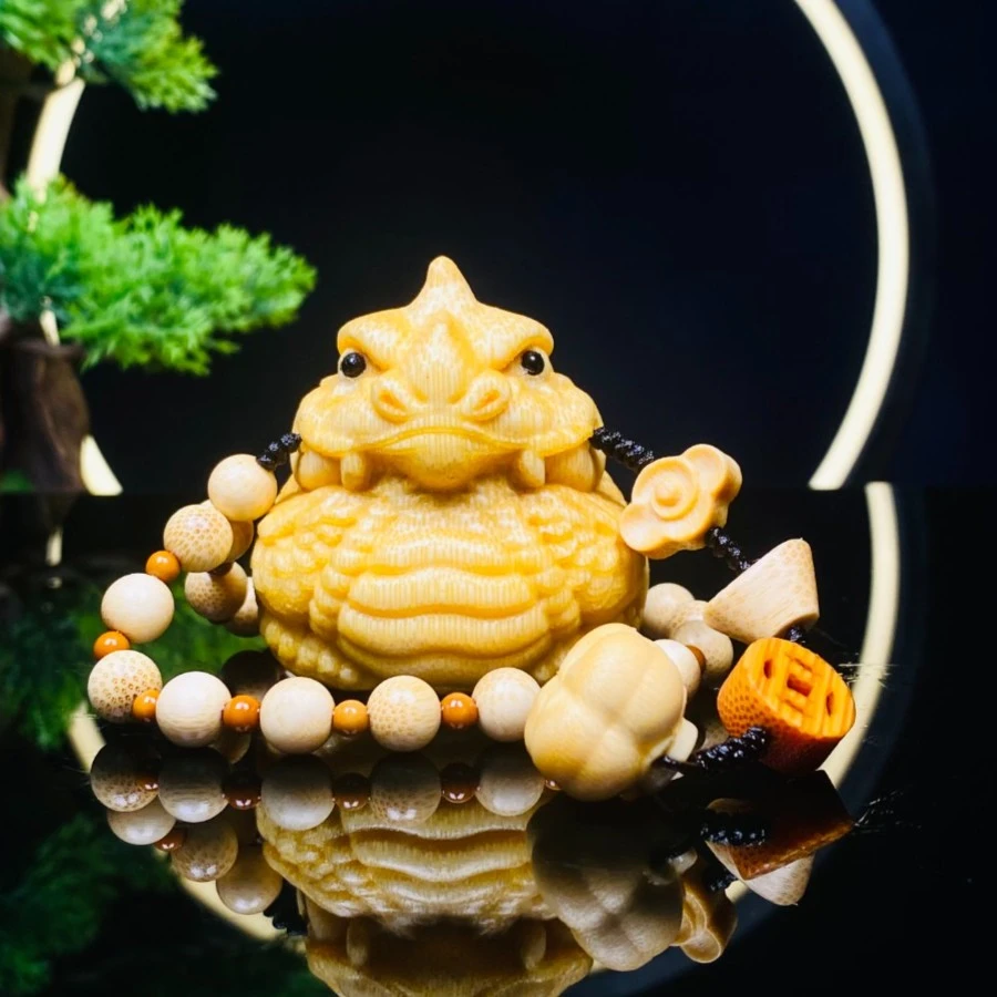 实心竹竹雕三足金蟾大直径5.0大龙蟾多款竹子手把件玉竹竹子文玩