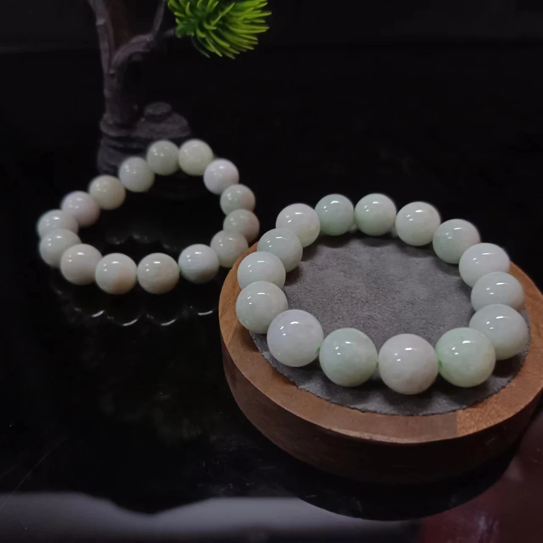 （华彩天诚珠宝）A5222翡翠天然A货手串卡14左右（多样性发一）