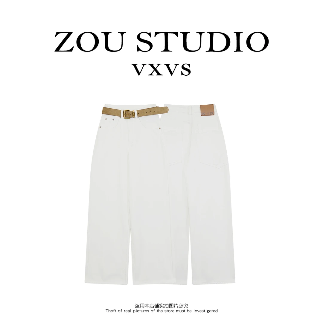 ZOU STUDIO {VXVS} 暖宝裤 新款舒适直筒牛仔裤(加绒) 61281-1