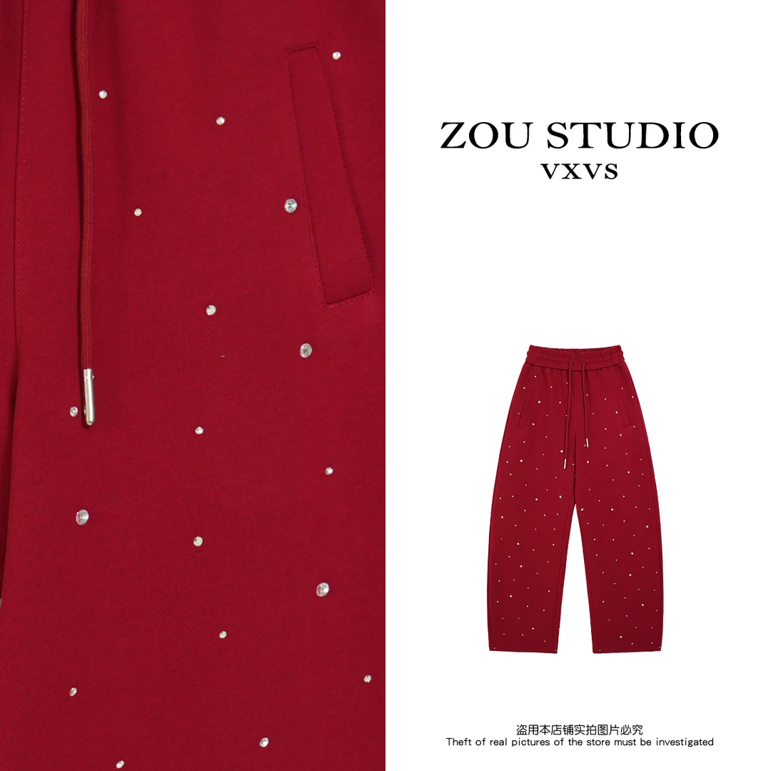 ZOU STUDIO{VXVS} 银河律动 春款百搭时尚直筒显瘦休闲裤 7208