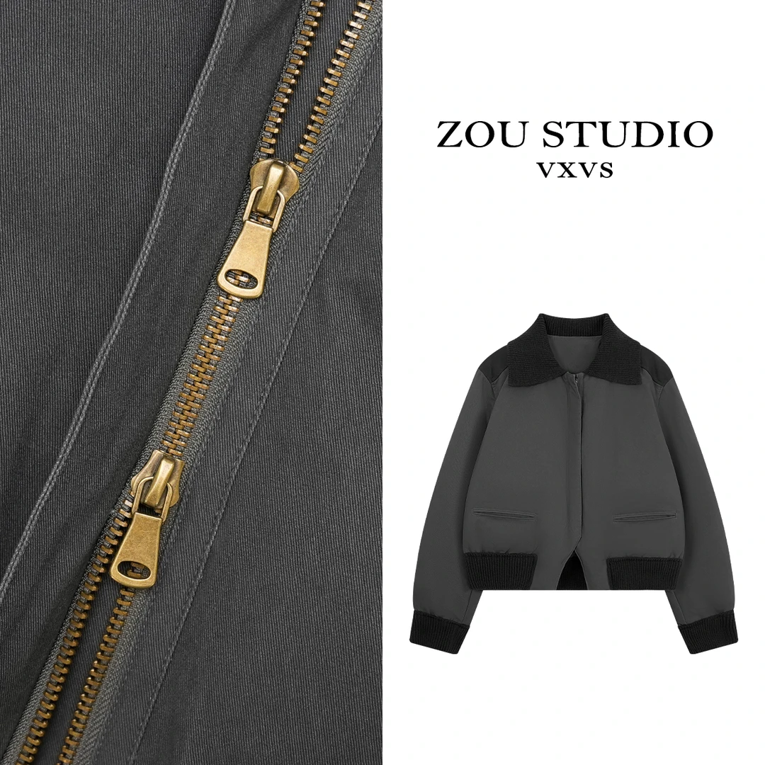 ZOU STUDIO  {VXVS} 暖暖日记 新款百搭潮流夹克羽绒服17260