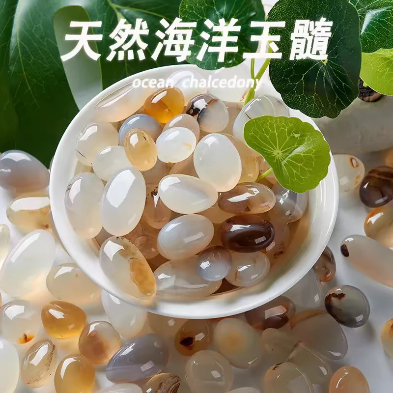 天然海洋玉髓玛瑙雨花石多肉盆栽铺面鱼缸水族造景石子鹅卵石