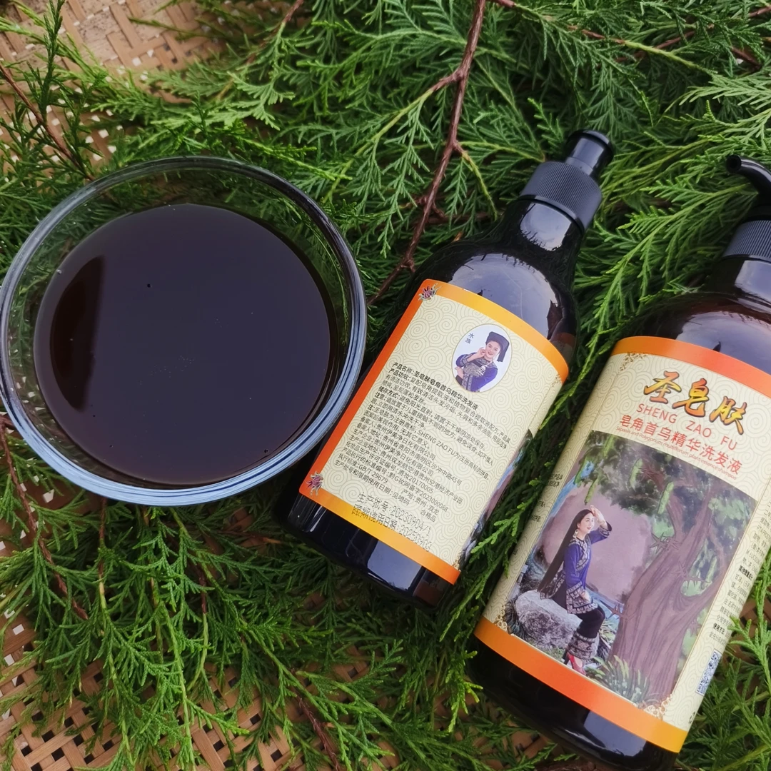 圣皂肤皂角首乌精华洗发水去屑止痒修护500ml