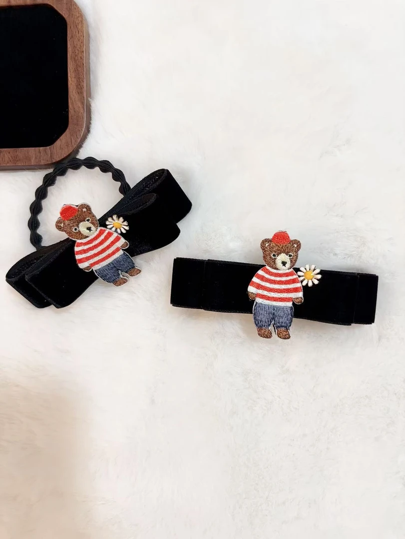 东大门可爱小熊时尚发夹发绳A240