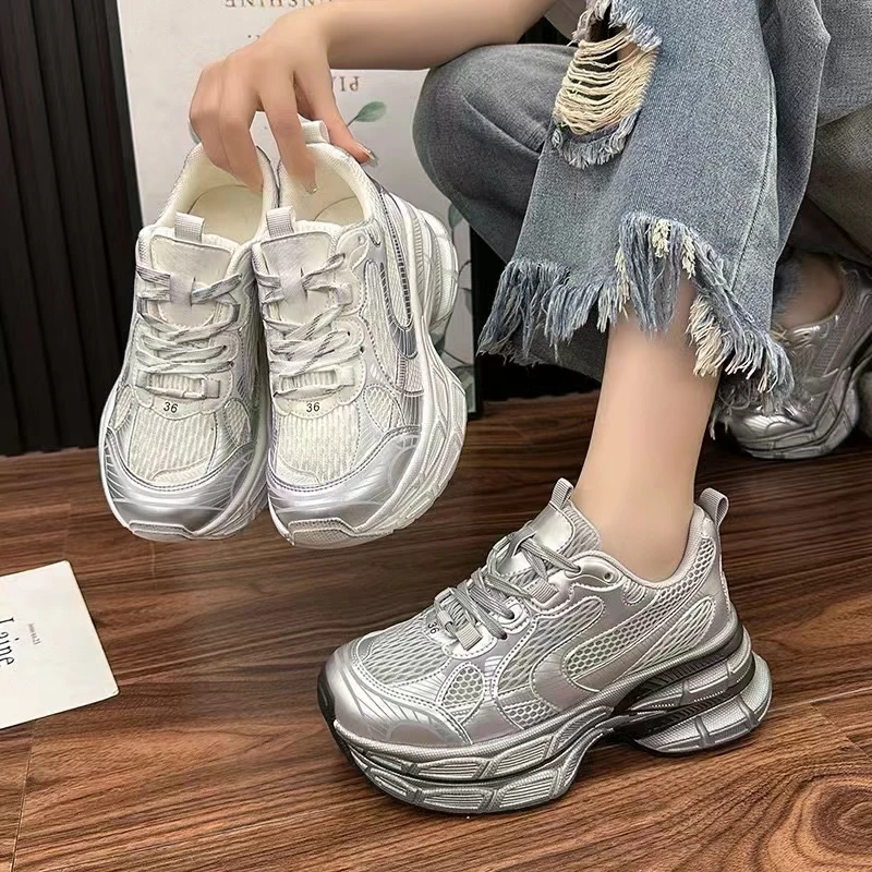 （现货）爆款双网透气老爹鞋时尚百搭休闲鞋舒适厚底212088