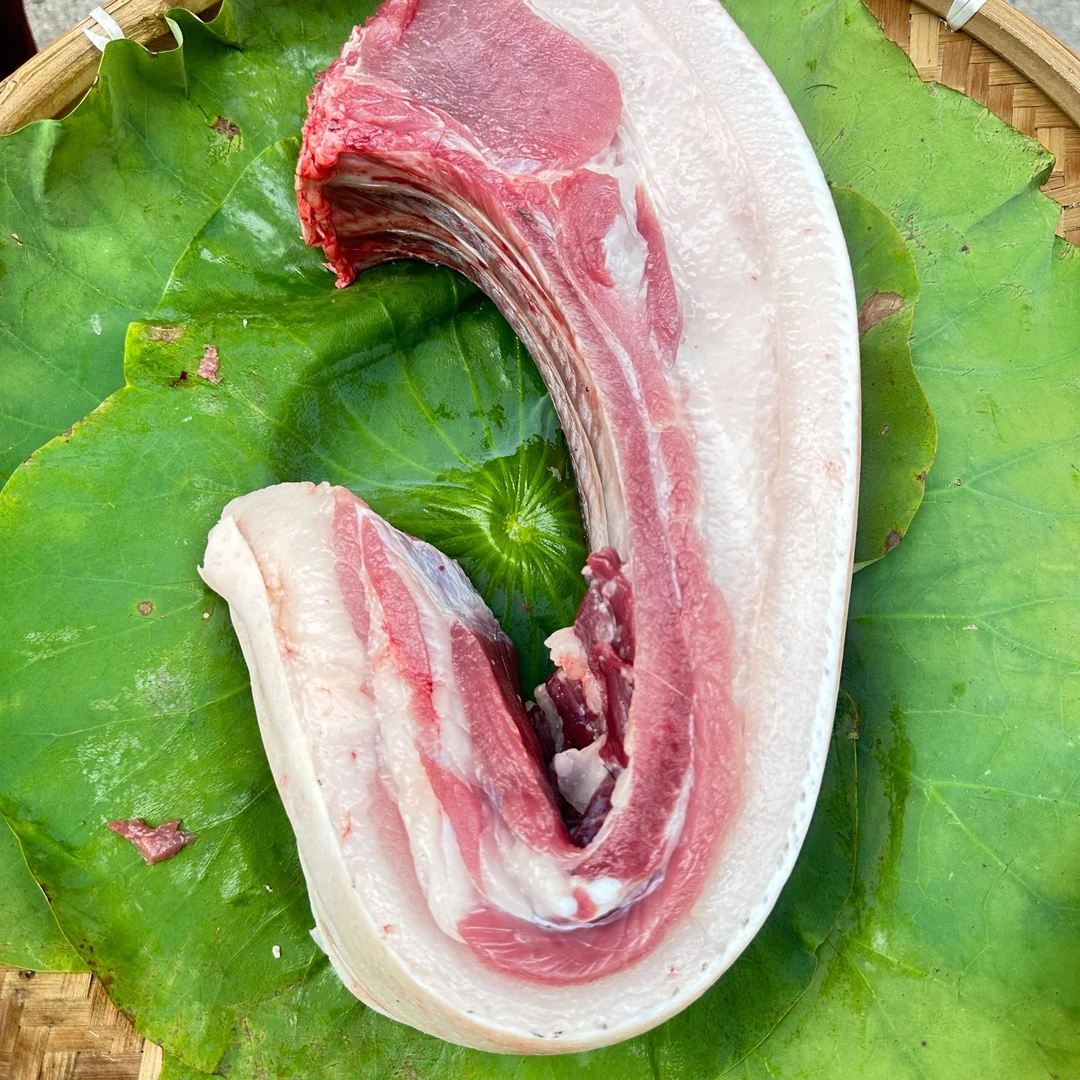 江西广丰跑山猪肉五花带排骨新鲜杀顺丰快递冷冻食用运输