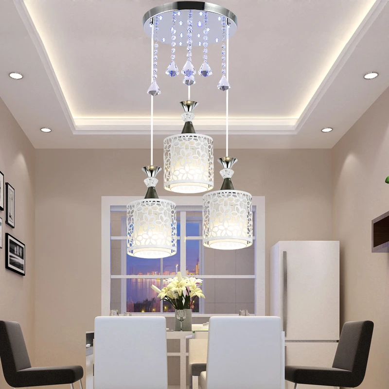 现代简约饭厅吊灯三头创意个性田园创意led吧台饭厅灯饭厅灯灯具