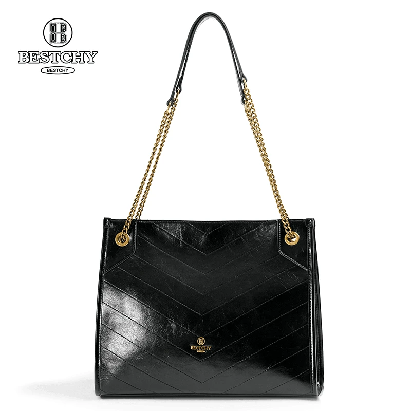 时尚百搭女士黑色单肩肩包轻奢简约潮流斜跨包9761