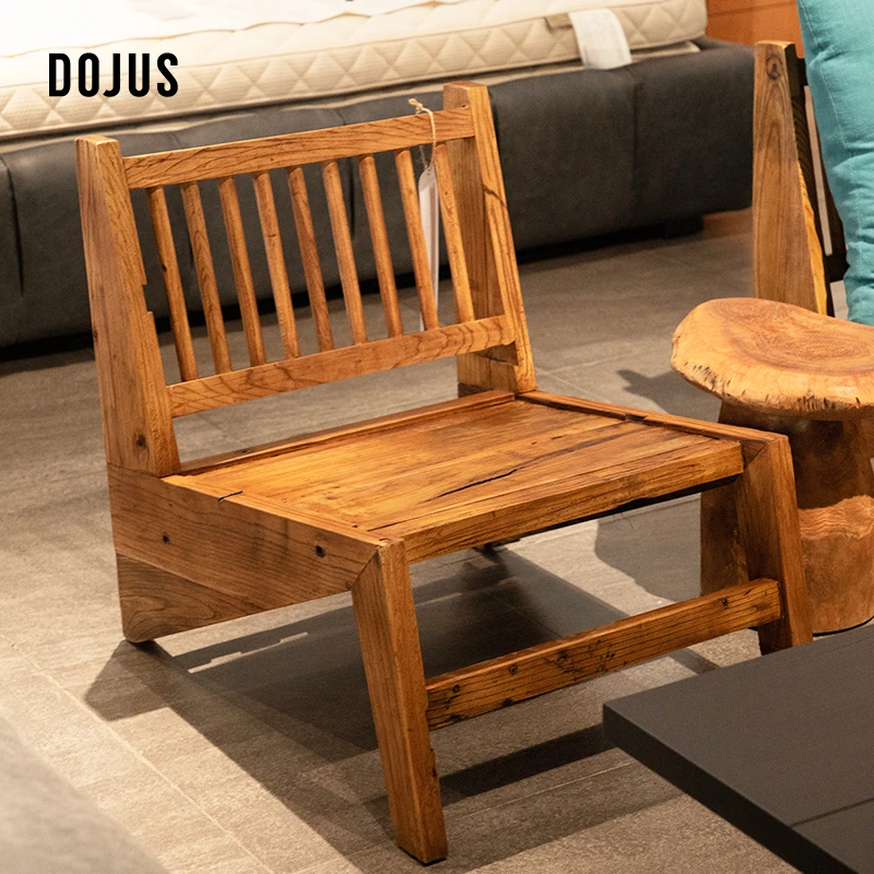 DOJUS度假式/VO-P07袋鼠椅实木异形椅子不规则休闲椅复古简约
