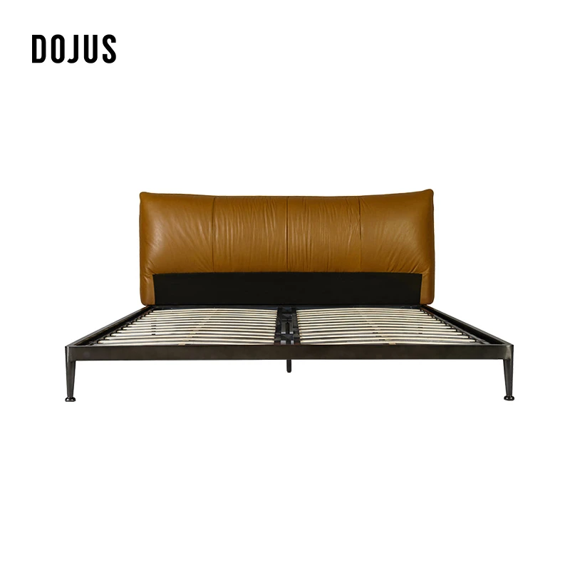 DOJUS度假式/VR-A10「尼克」真皮床中古卧室皮床家用简约双人床