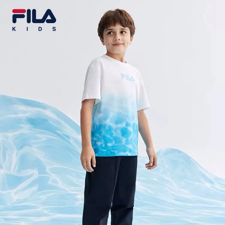 【斐乐儿童】男大童短袖T恤2023夏季新款宽松透气K12B322101F男童