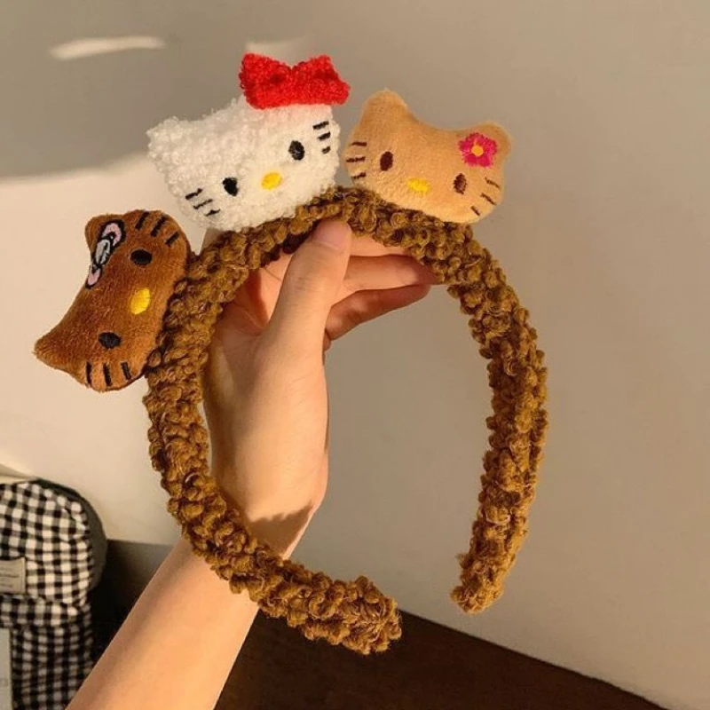 黑皮helloKitty夏威夷可爱毛绒发箍女敷面膜洗脸专用化妆头箍头饰