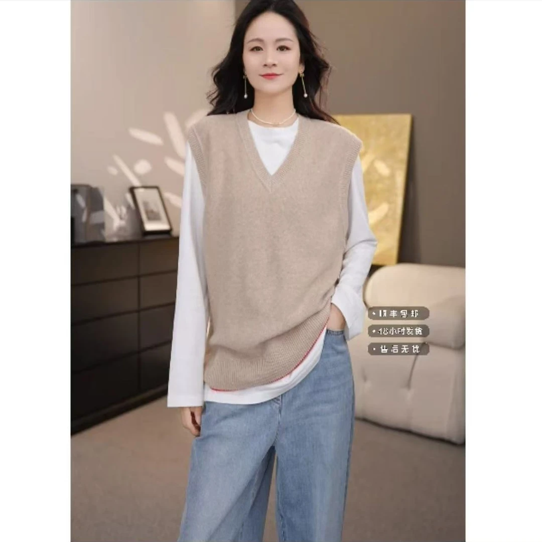 AMASS/阿玛施高能感背心打底百搭减龄巨保暖羊绒针织衫女538033